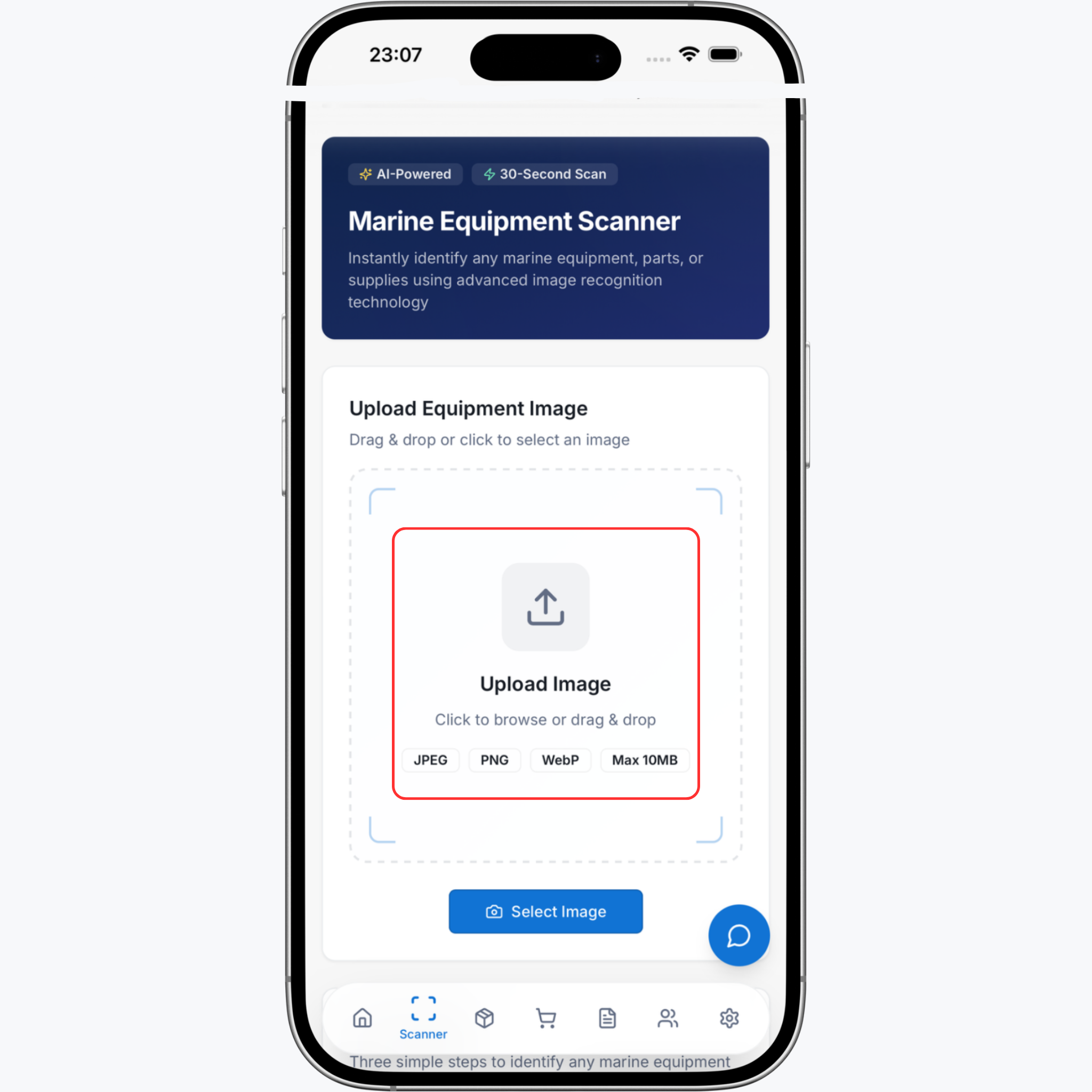 AI-powered yacht procurement dashboard showing RFQs, inventory alerts, and supplier comparison